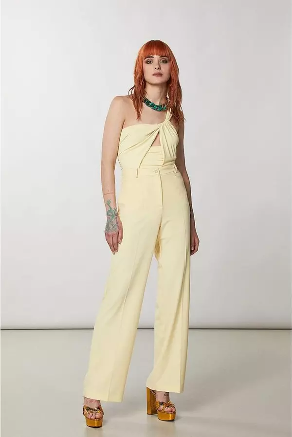 Yellow Acetate Tank Tops
