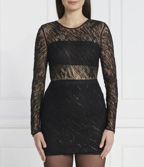 Black Nylon Cocktail Dress