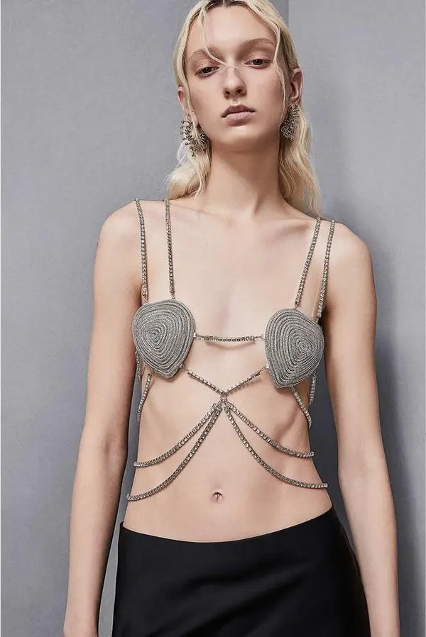 White Copper Bra