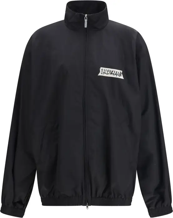 Black Cotton Shell Jacket