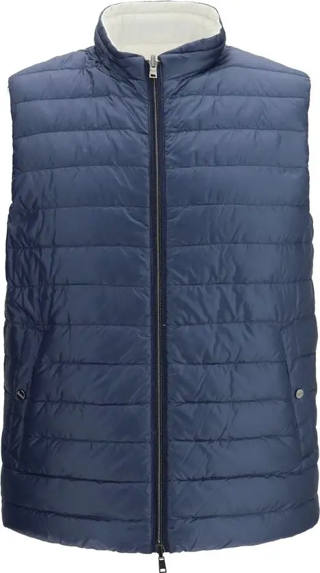 White Polyamide Sleeveless Jacket