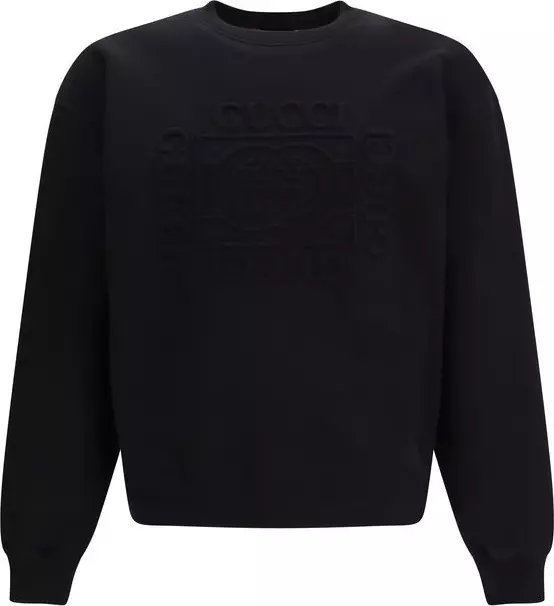Black Cotton Sweatshirt