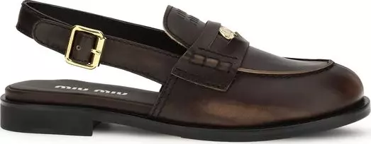 Brown Calf Leather Bos Taurus Slip-On Loafers