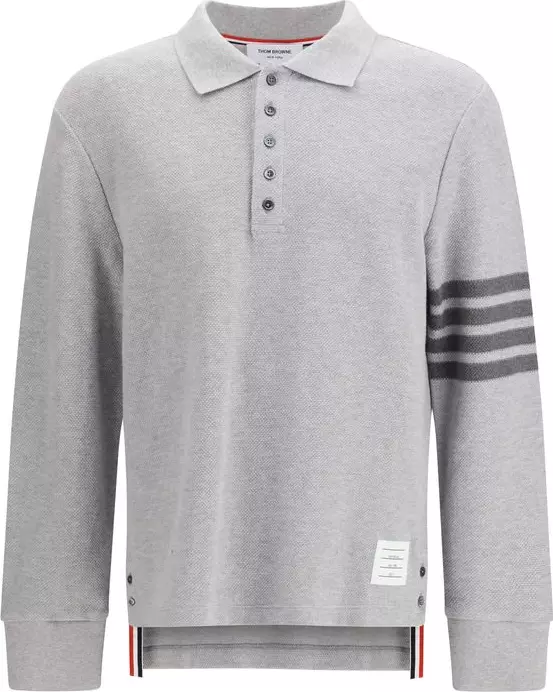 Gray Cotton Polo Shirt