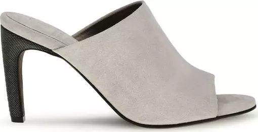 Gray Calf Leather Bos Taurus Mules