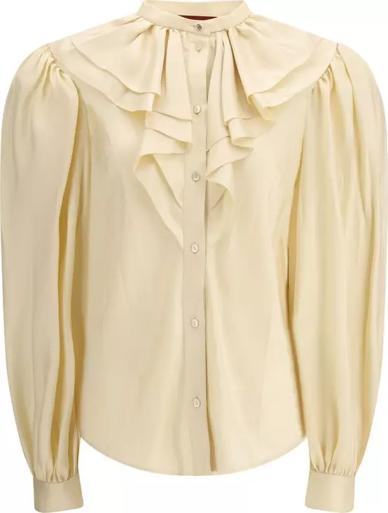 Beige Silk Shirt