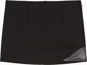 Black Viscose Mini Skirt