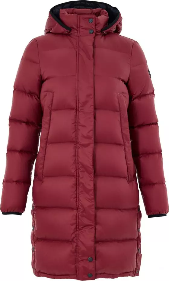 Bordeaux Cotton Full-Length Jacket