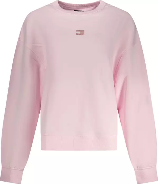Pink Cotton Women Sweatshirt