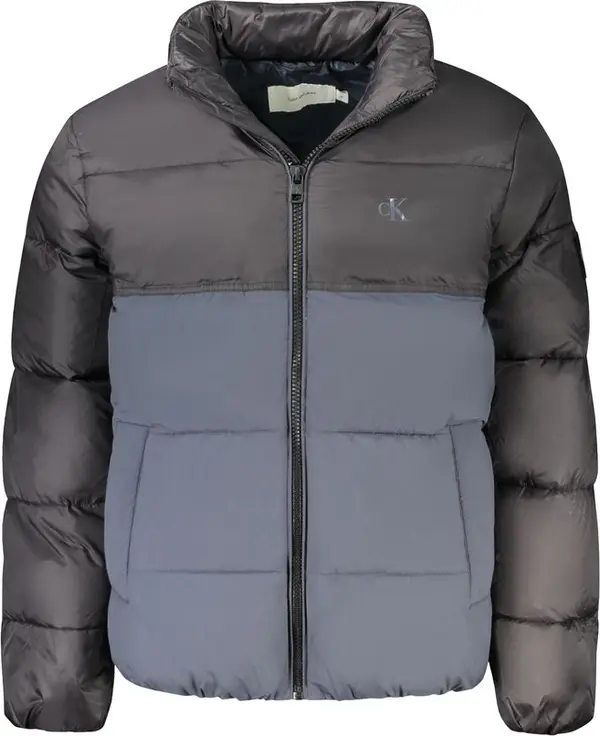 Blue Polyester Men's Jacket