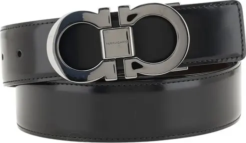Black Calf Leather Bos Taurus Belt