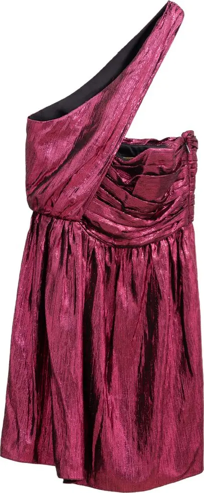Fuchsia Viscose Short Dress