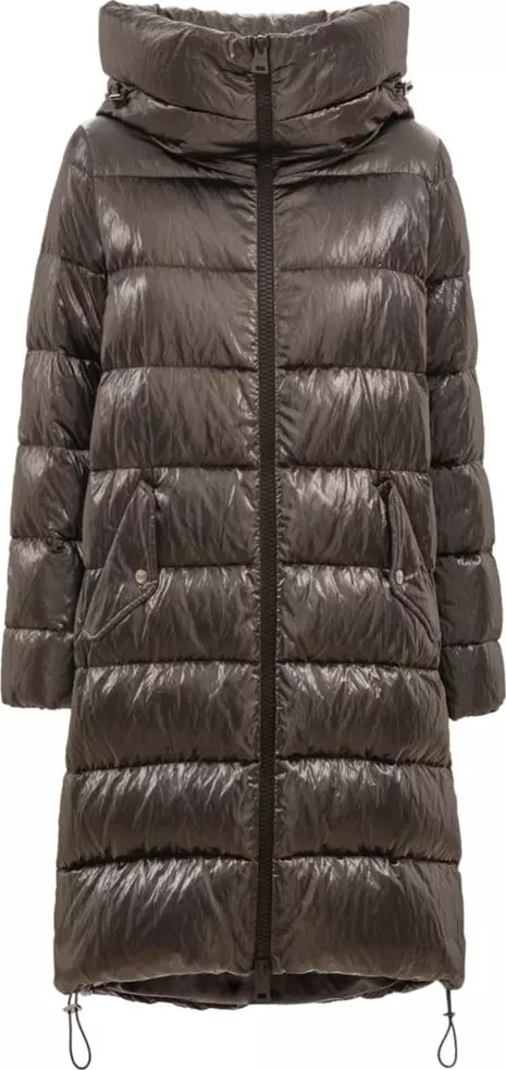 Gray Viscose Parka
