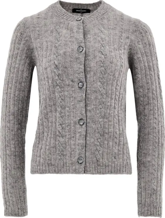 Gray Wool Cardigan