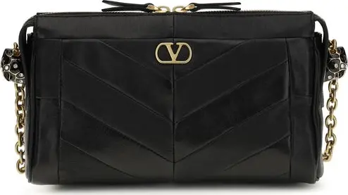 Black Calf Leather Bos Taurus Shoulder Bag