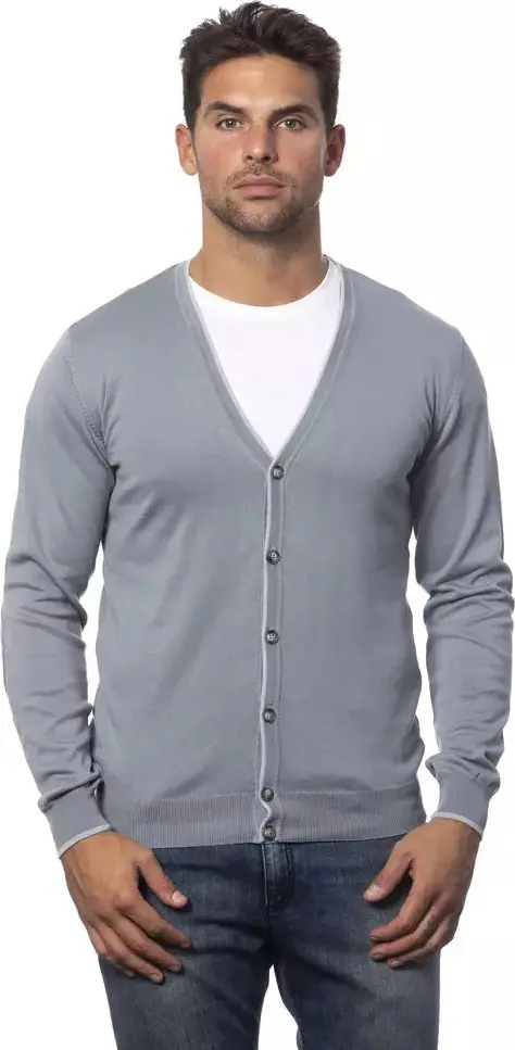 Gray Cotton Cardigan