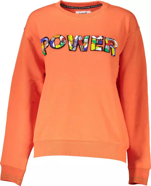 Orange Cotton Sweatshirt
