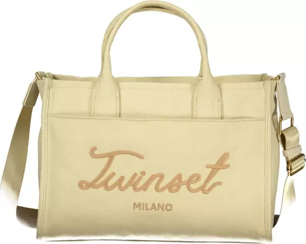 Beige Cotton Women Tote