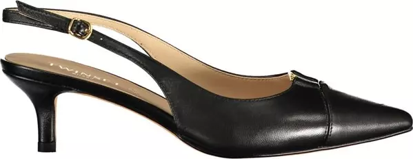Black Leather Women Sandal
