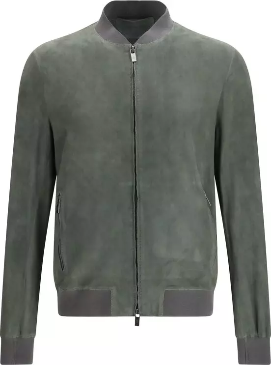 Bicolor Calf Leather Bos Taurus Bomber