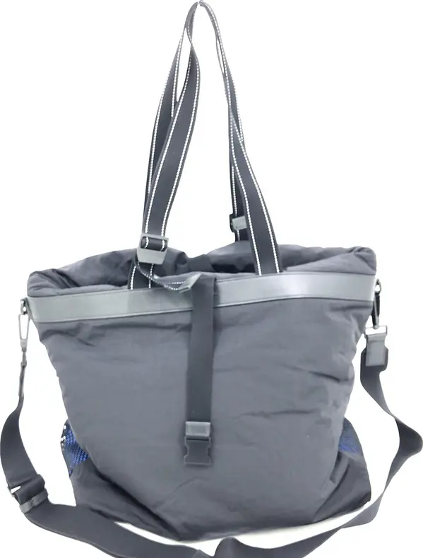 Black And Blue Nylon Convertible Tote