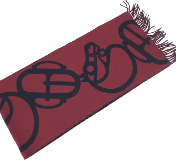 Cashmere Muffler In Burgundy Color