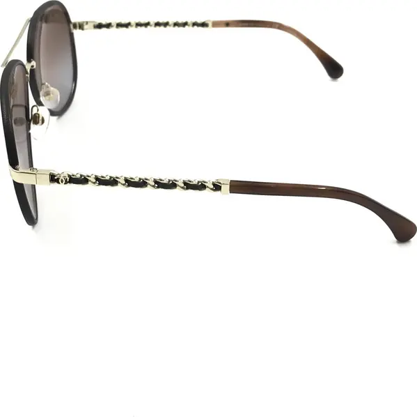 Gold And Black Polarized Aviator Sunglasses