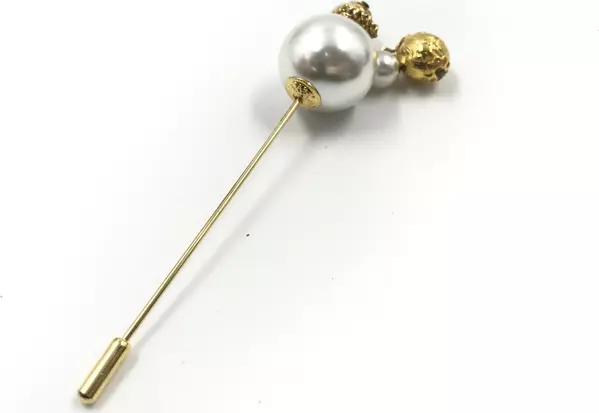 Pin Brooch, Pearl Style, Box