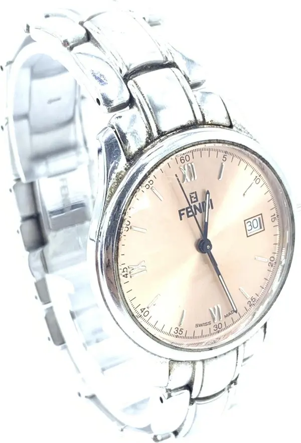 Pink Champagne Dial Quartz Watch, Stainless Steel