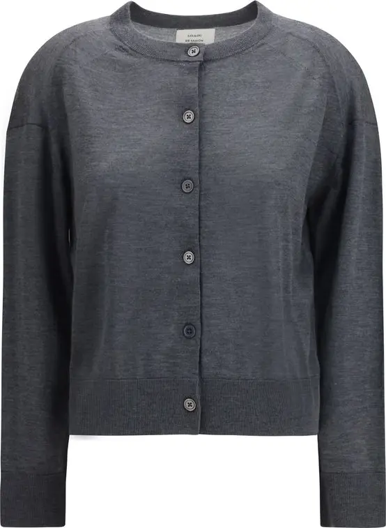 Gray Cashmere Cardigan