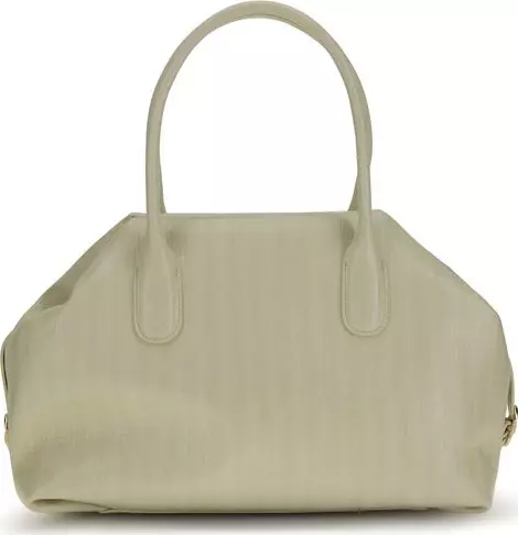 Beige Polyethylene Shoulder Bag