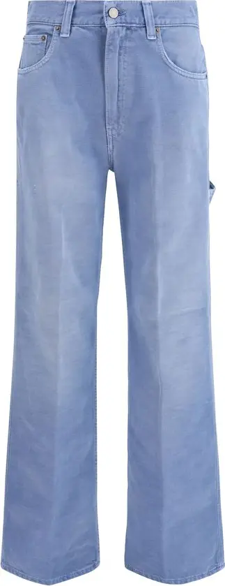 Blue Cotton Relaxed Fit Jeans