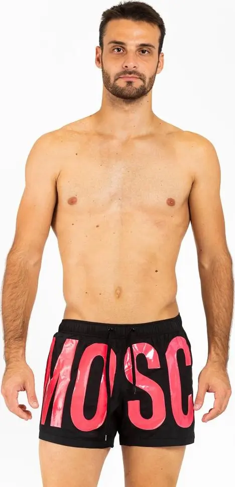 Fuchsia Polyester Swim Shorts