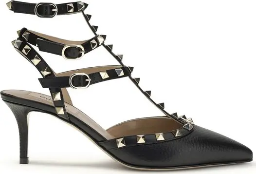 Black Calf Leather Bos Taurus High Heel Pumps