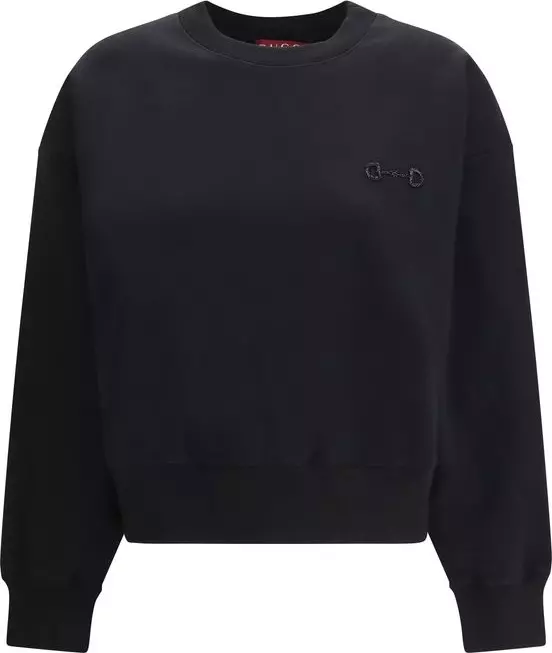 Black Cotton Sweatshirt