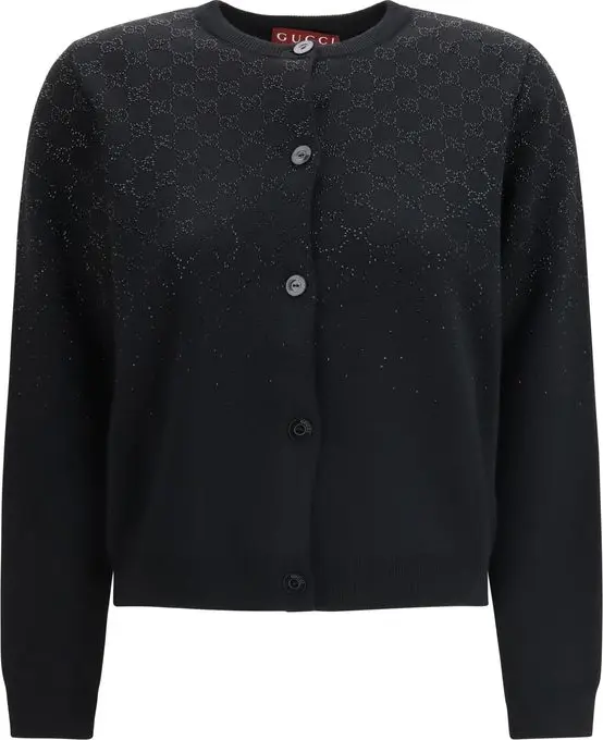 Black Wool Cardigan