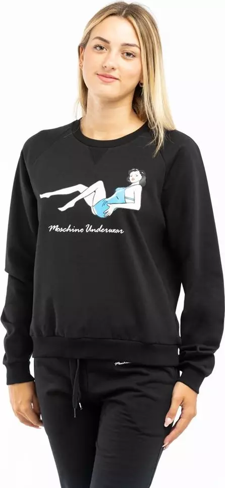 Black Cotton Sweatshirt