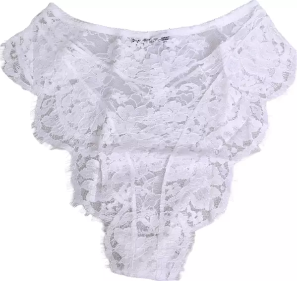 White Floral Lace Low Rise Panty Underwear