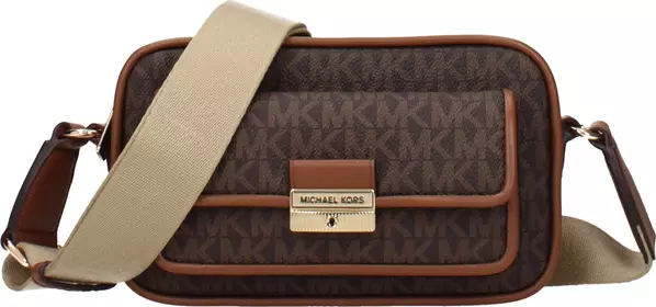 Brown Fabric Crossbody Bag