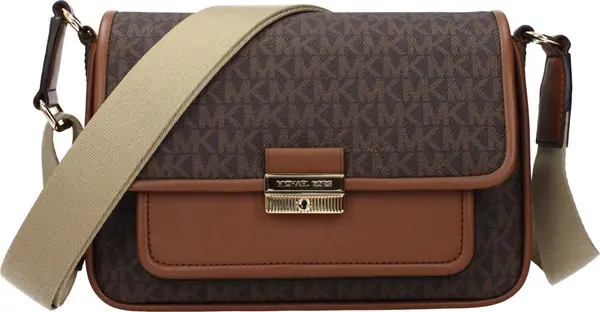Brown Fabric Crossbody Bag
