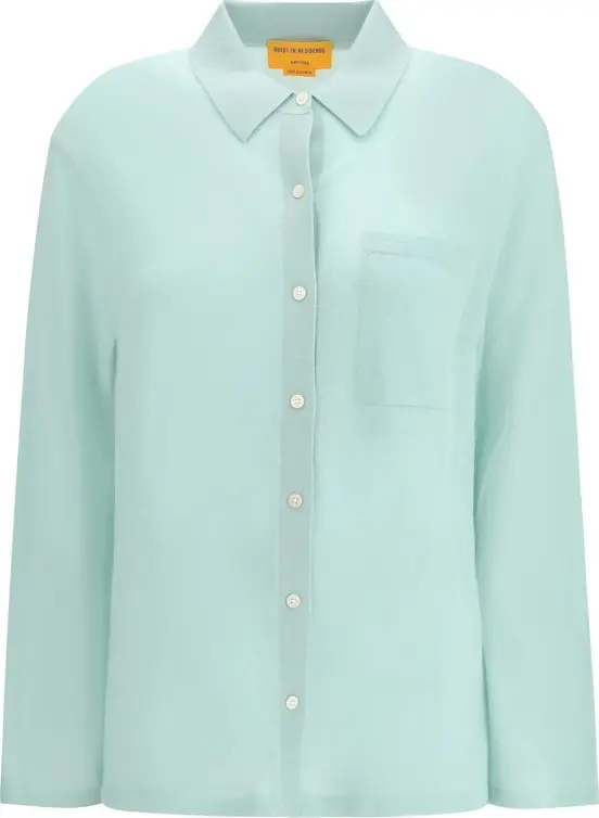 Blue Cashmere Dress Shirt
