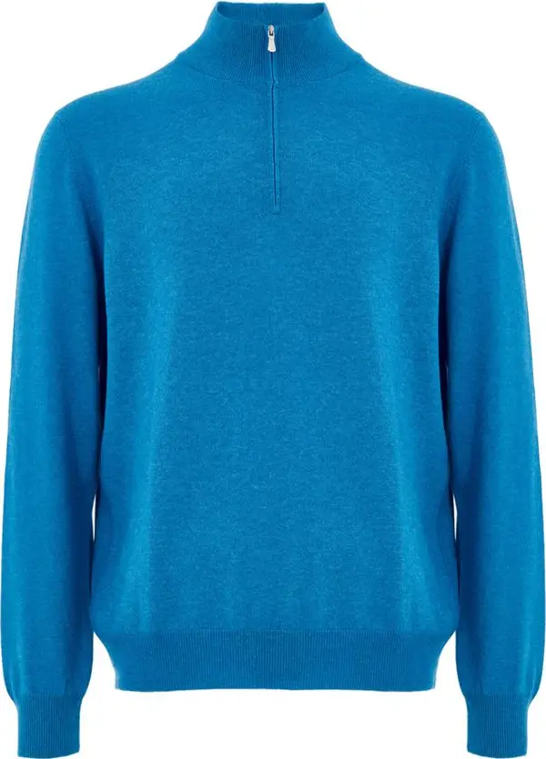 Blue Wool Turtleneck