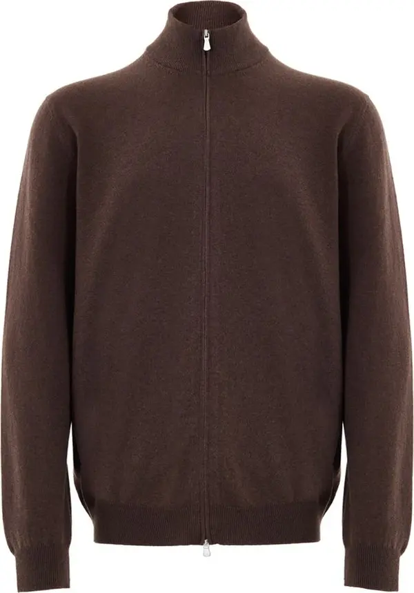 Brown Wool Cardigan