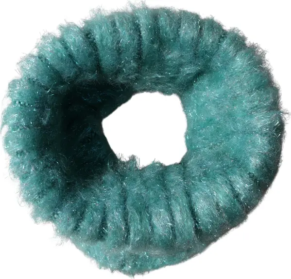 Teal Mohair Wool Knitted Wrap Shawl 62cm x 32.5cm Scarf