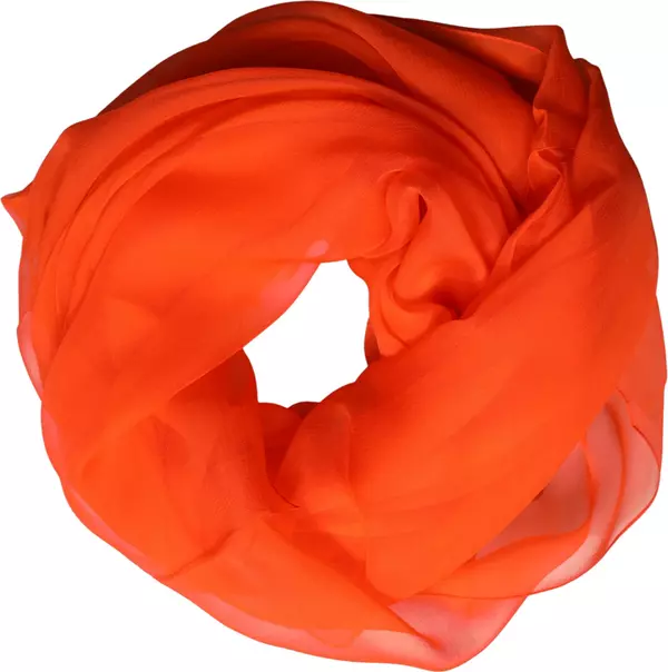 Bright Red Silk Wrap Shawl Foulard 132cm x 98cm Scarf