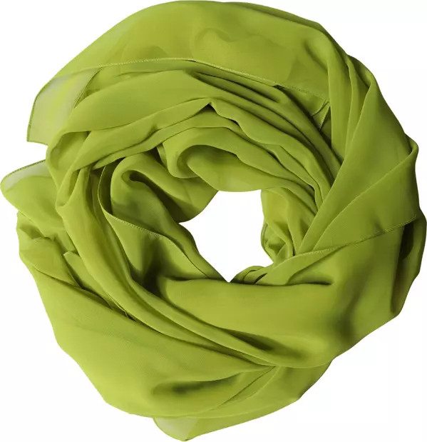 Yellow Green Neck Wrap Shawl Foulard 131cm x 99.5cm Scarf