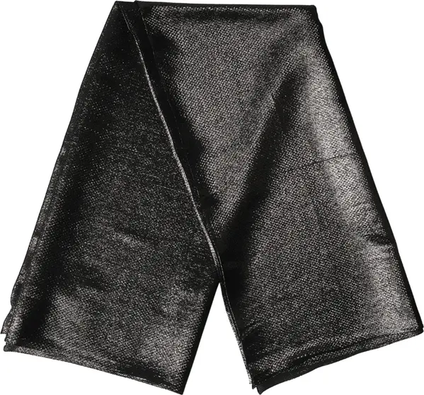 Black Silk Square Wrap Shawl Foulard 122cm x 120cm Scarf