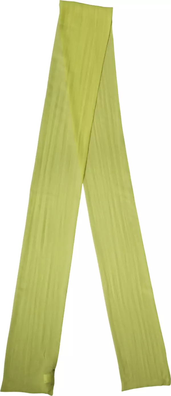 Yellow Green Silk Sash Foulard Stole 292cm x 19cm Scarf