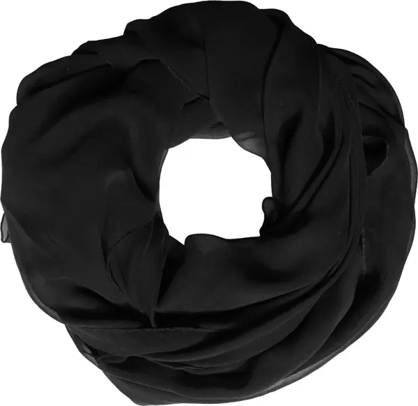 Black Silk Neck Wrap Shawl Stole 167cm x 126cm Scarf