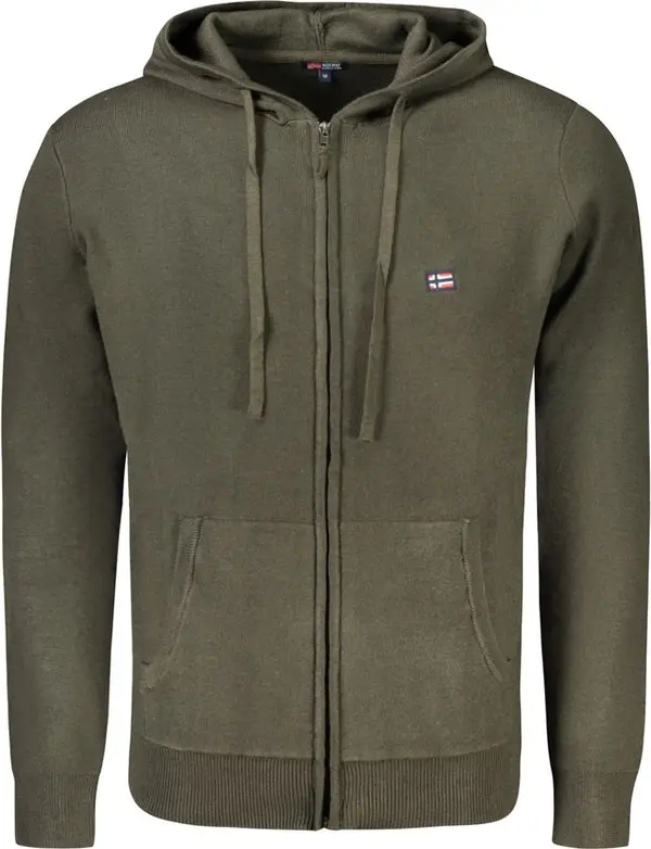 Green Polyamide Men Cardigan